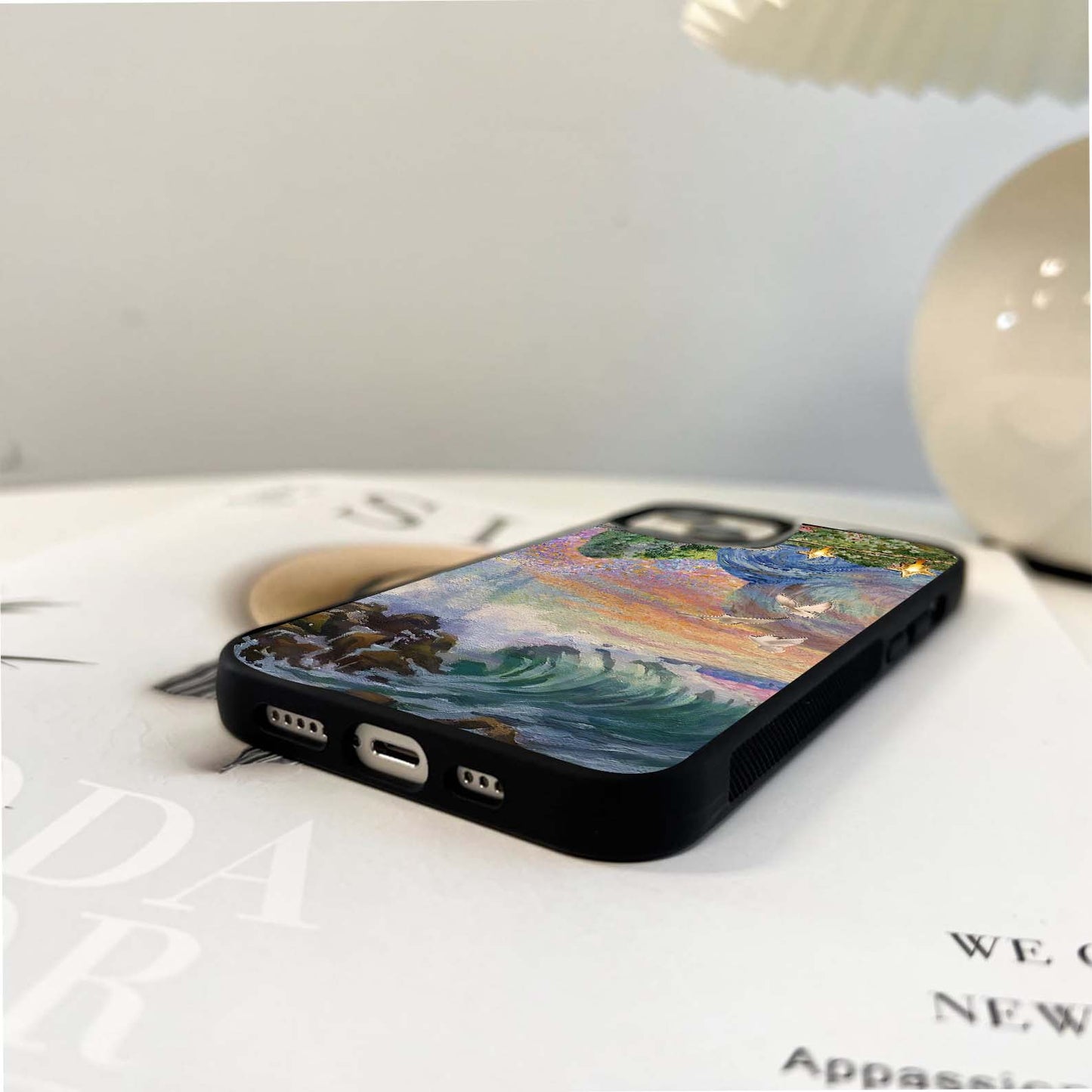 Celestial Doves Stars Glass Case