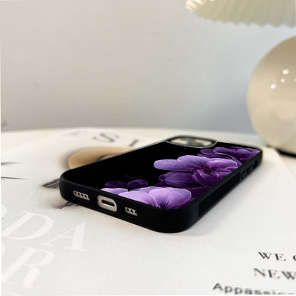 Purple Flower Glow Glass Case