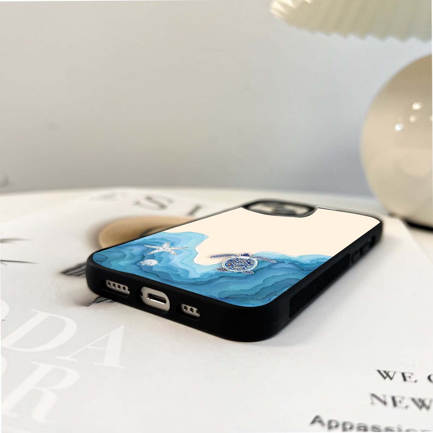 Ocean Drift Turtle Glass Case