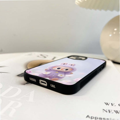 Floral Labubu Glass Case