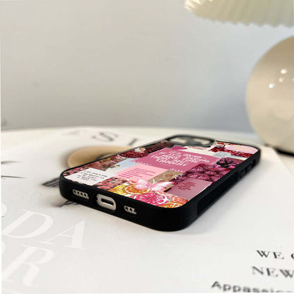 Aesthetic Pink Healing Glass Case