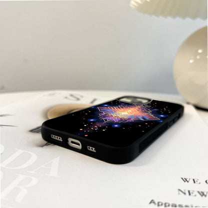 Neon Prism Geometry Glass Case