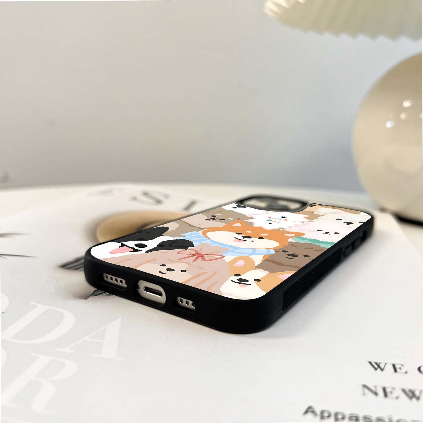 Puppy Brothers Pattern Glass Case