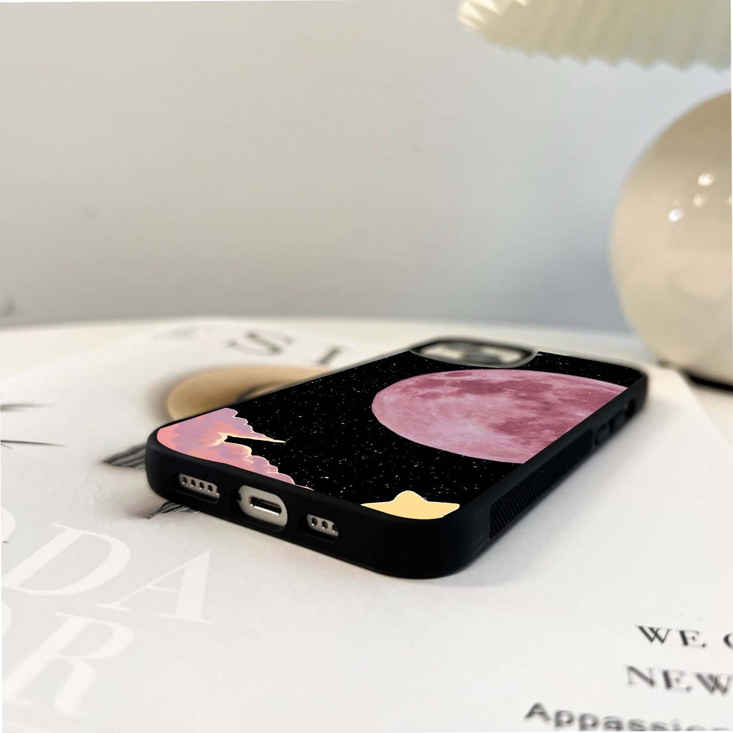 Pink Moon Orbit Glass Case