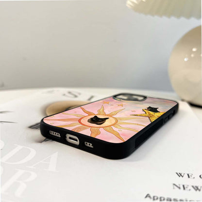 Inspiration Sun Art Cat Glass Case