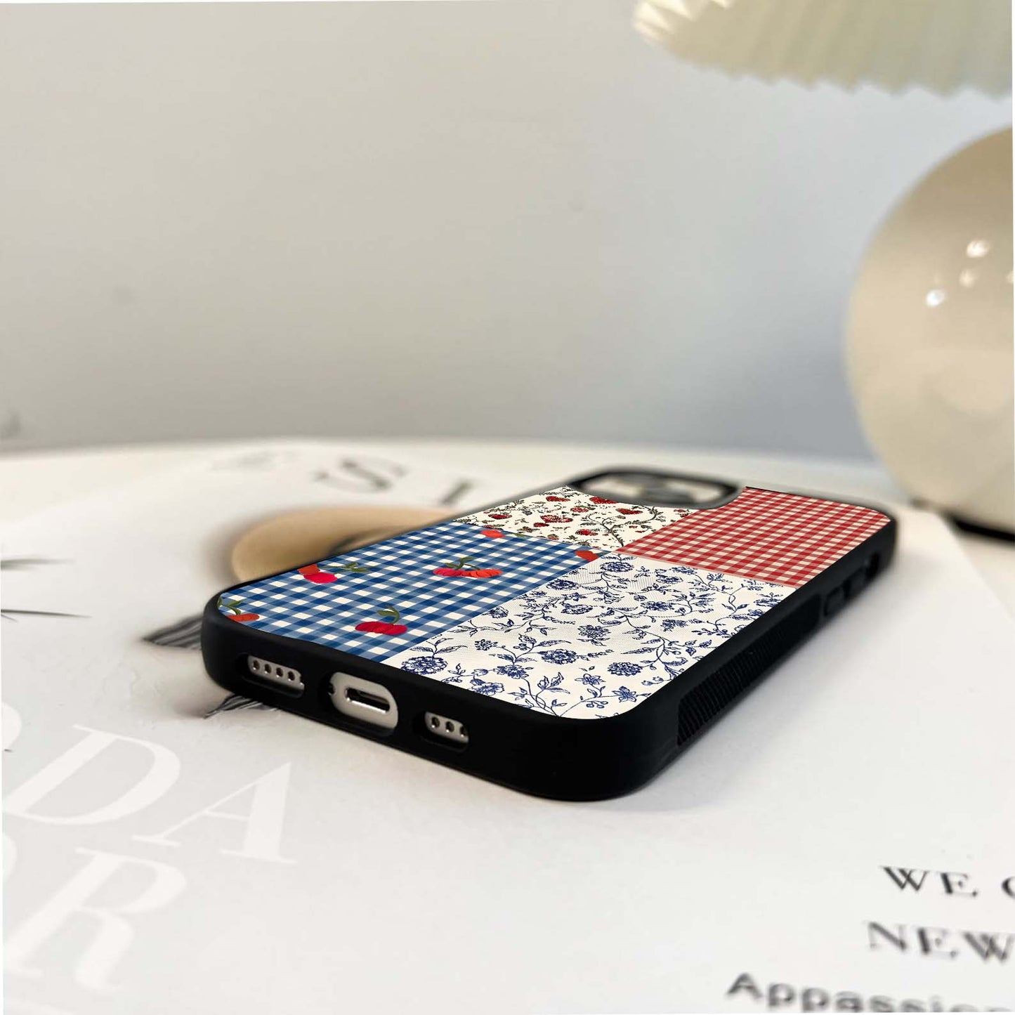 Vintage Red Hearts Glass Case