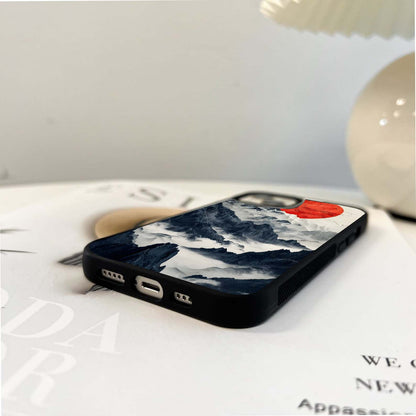 Digital Art Mountain Glass Case