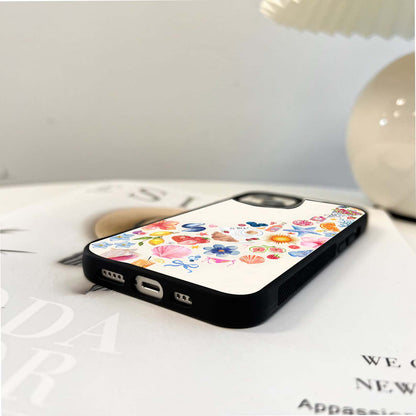 Aesthetic Colorful Doodles Glass Case