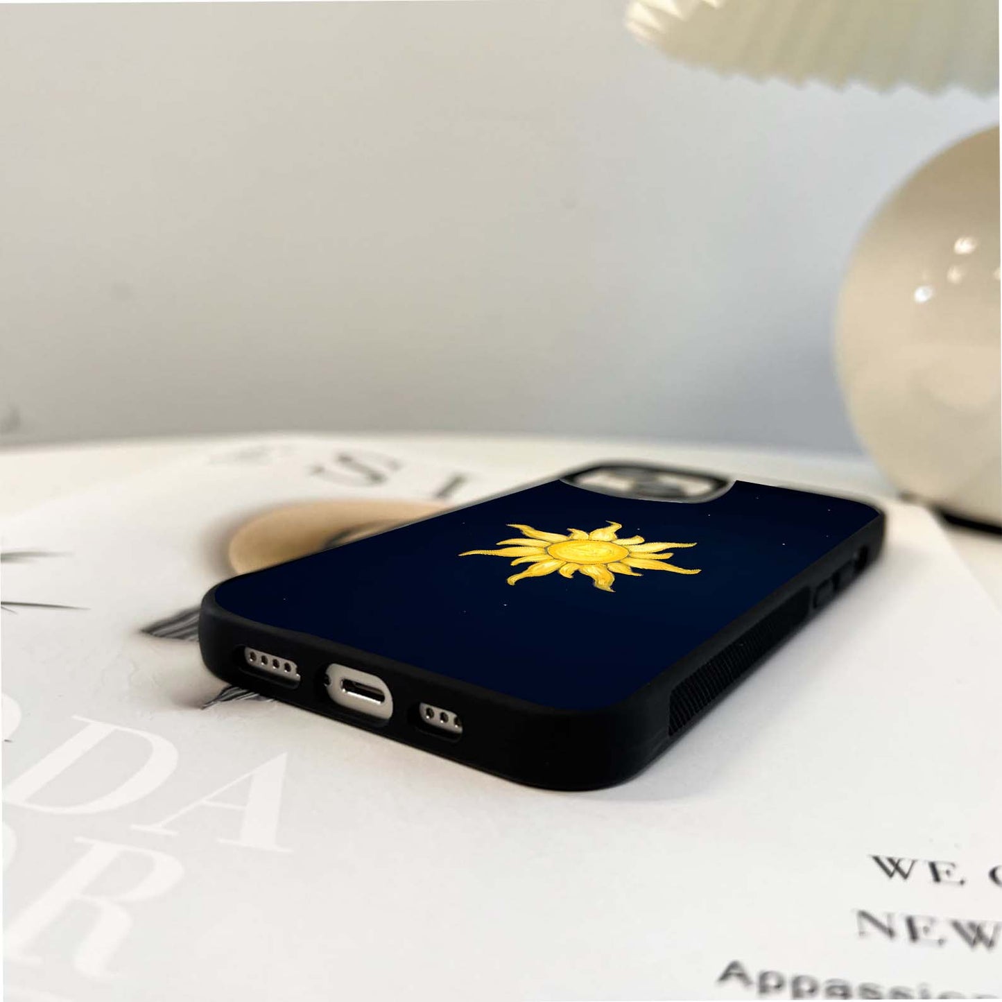 Golden Sun on Midnight Sky Glass Case