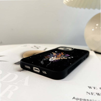 Hand Holding Celestial Flowers Glass Case