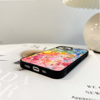 Watercolor floral pastel mix Glass Case