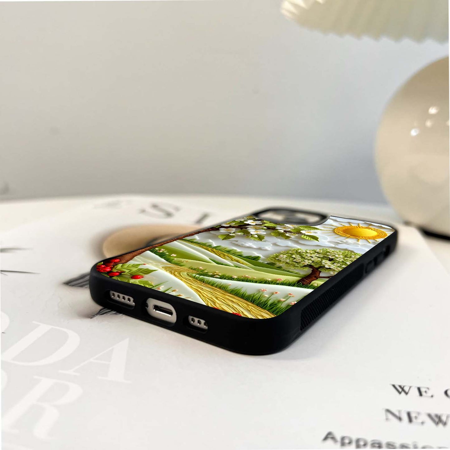 Spring Blossom Hills Glass Case