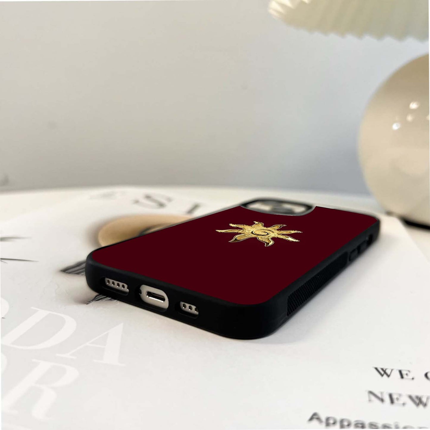 Golden Spiral Glow Glass Case