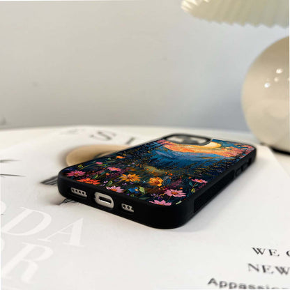 Sunset Floral Valley Glass Case