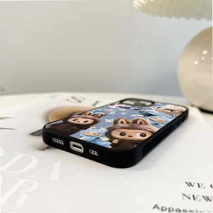 Multiple Labubu Pattern Glass Case