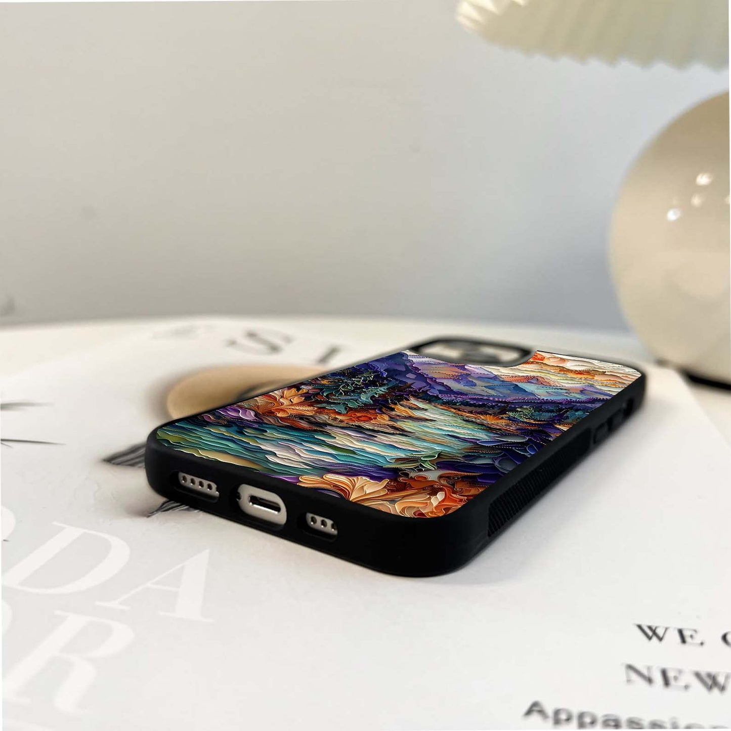 Unique Abstract Landscape Glass Case