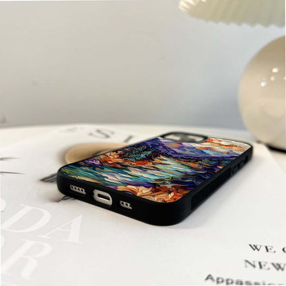 Unique Abstract Landscape Glass Case