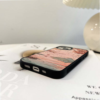 Sunset Over Lake Glass Case