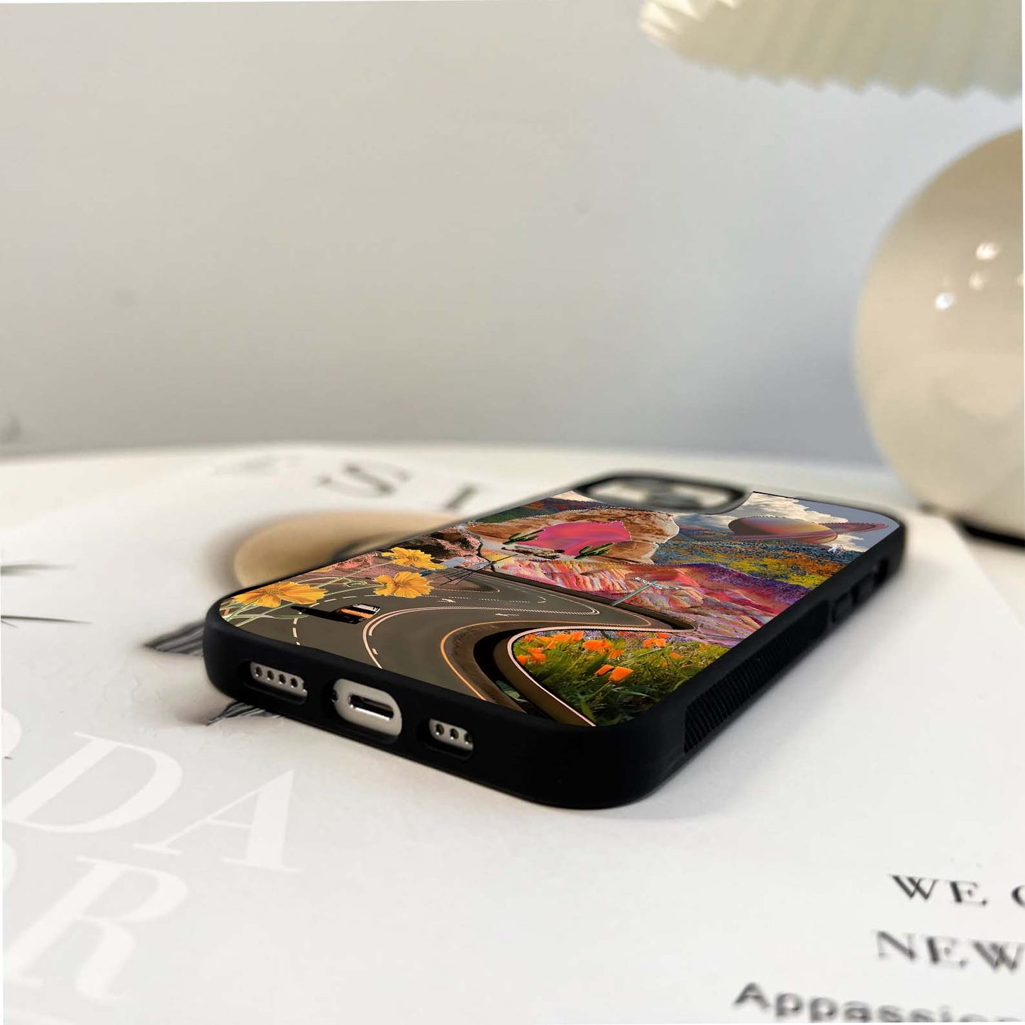 Surreal Road & Saturn Glass Case