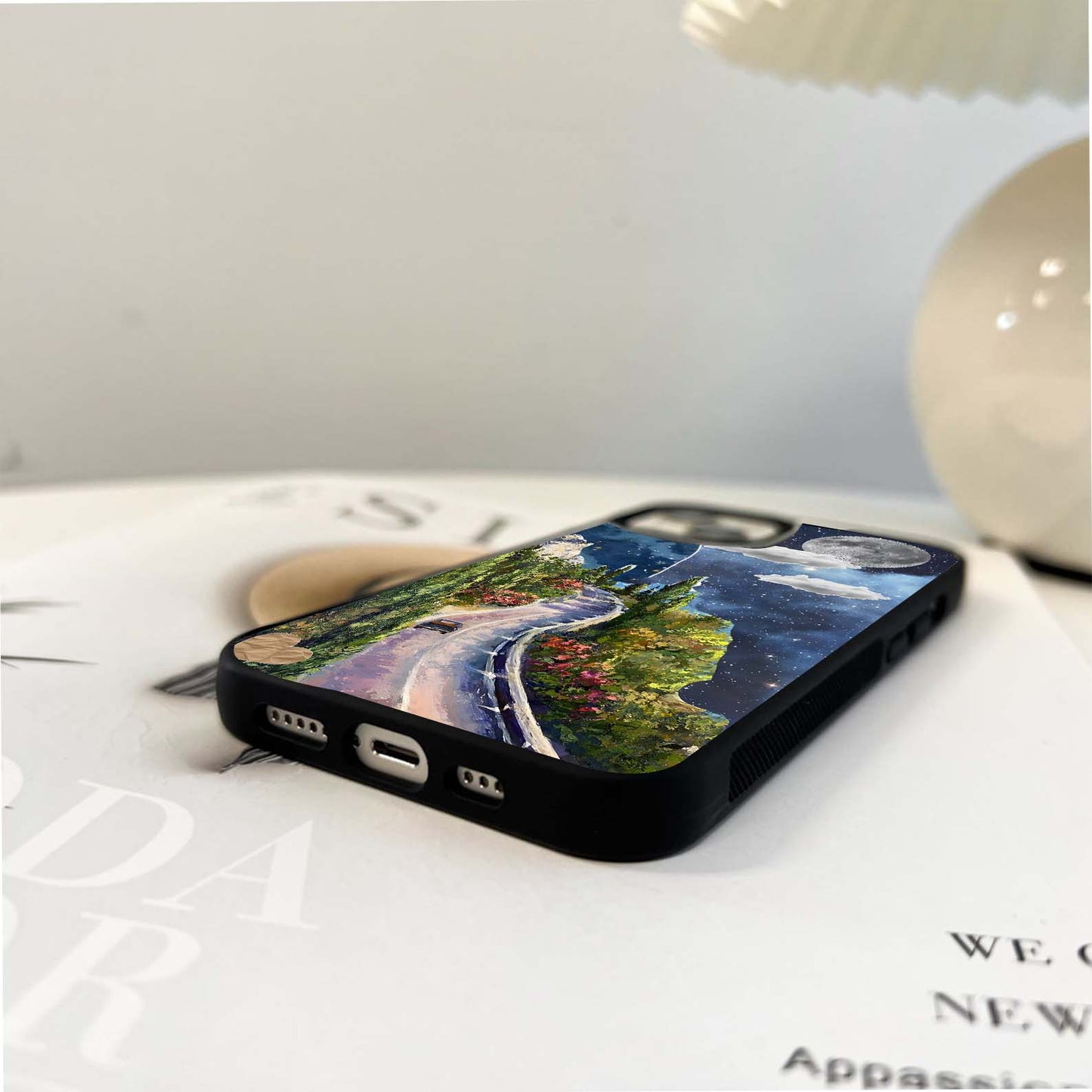 Moonlight Hill Road Glass Case