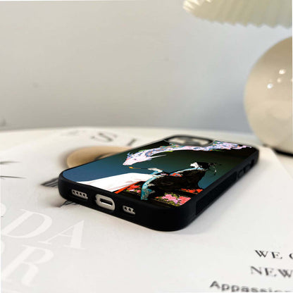 Samurai With Dragon Glass Case