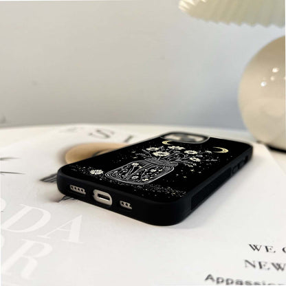 Night Jar Floral Illustration Glass Case