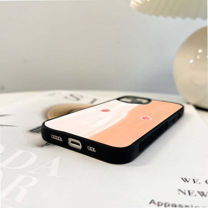 Peachy Fruit Bloom Glass Case