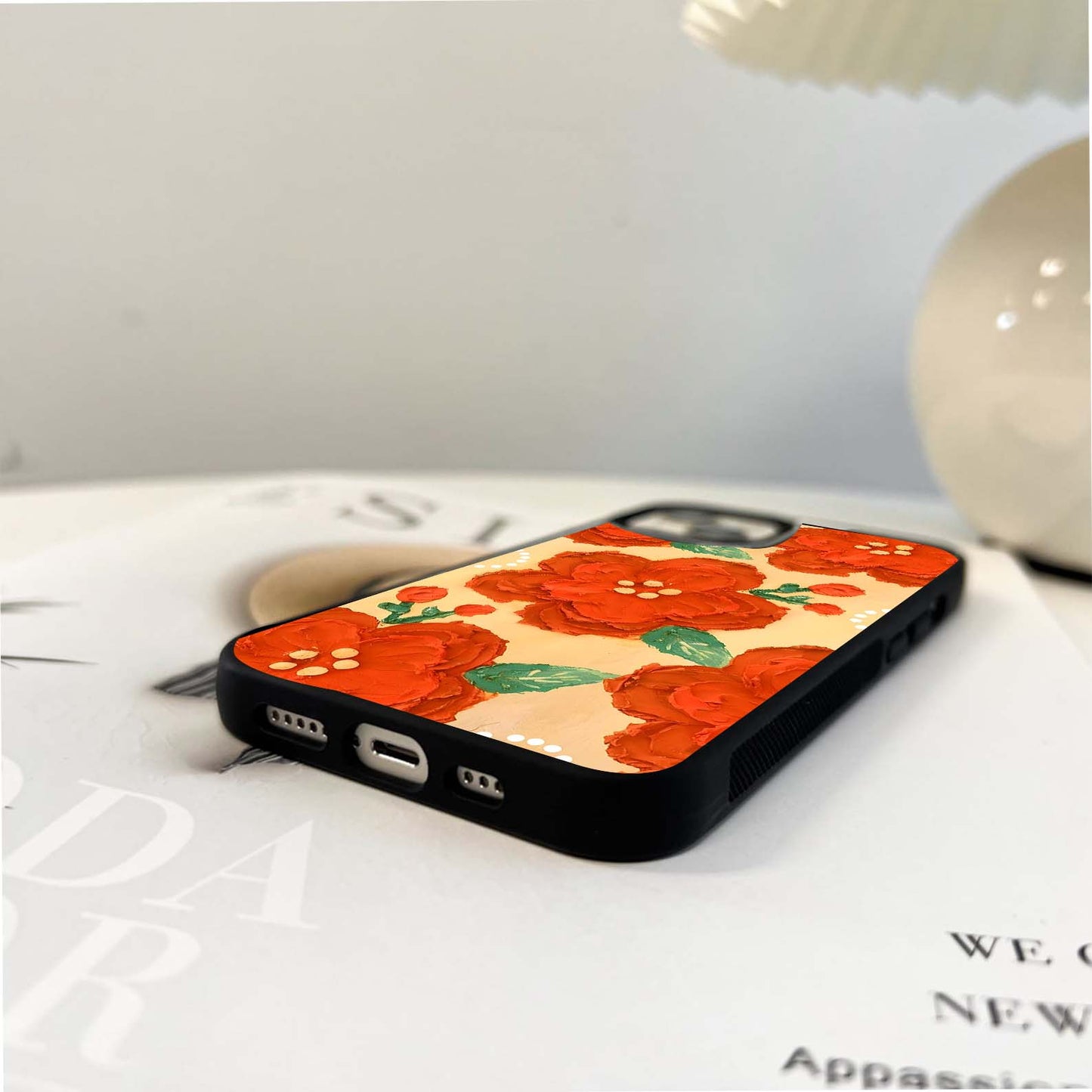 Midnight Flowers Rise Glass Case