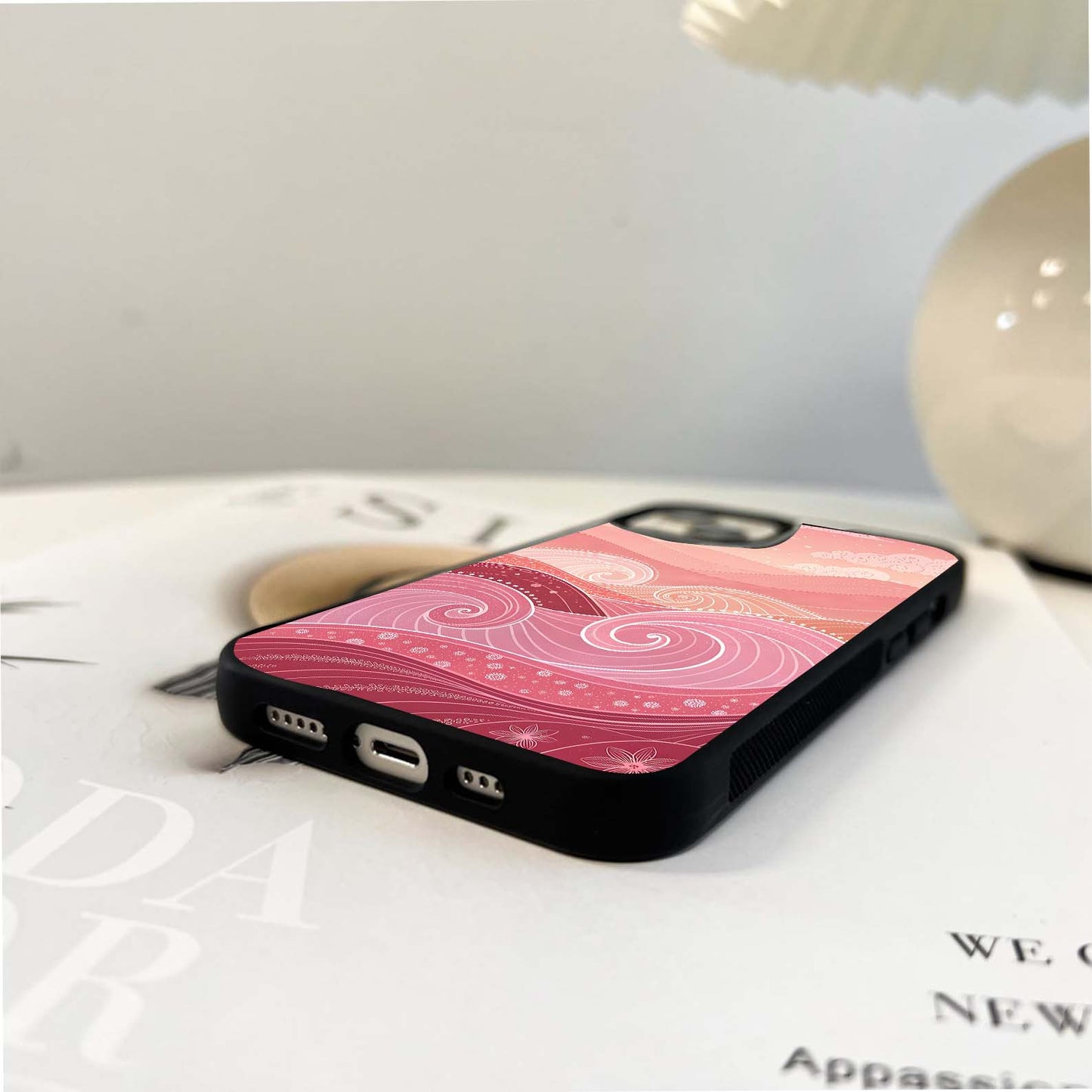 Retro Red Sunset Glass Case