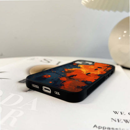 Red Volcano Art Glass Case