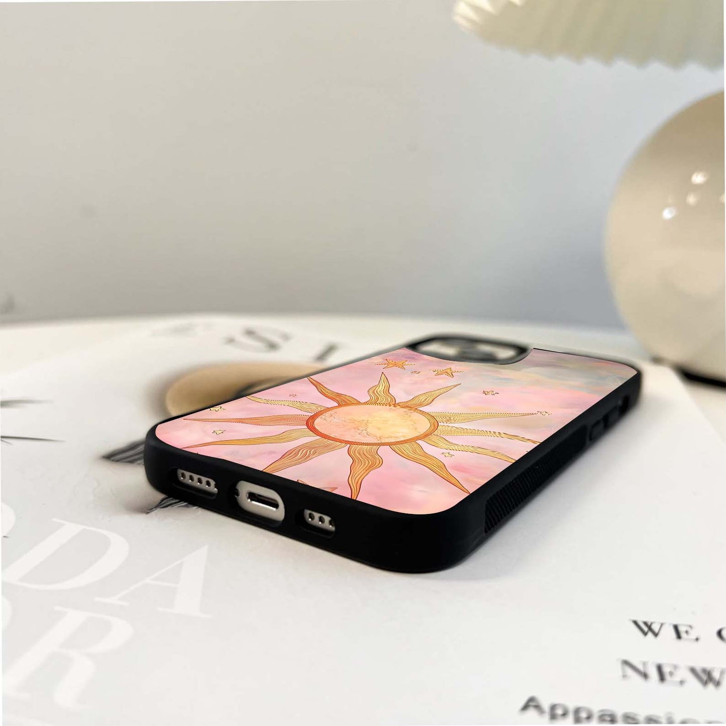 Pink Sky and Sun Glass Case