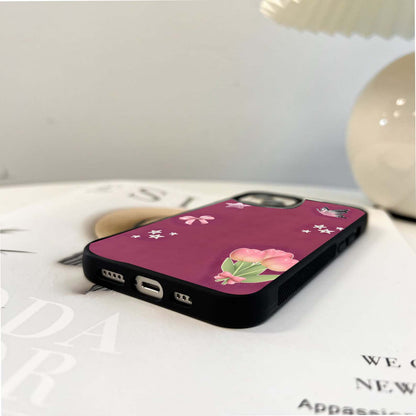 Soft Bow butterfly Glass Case