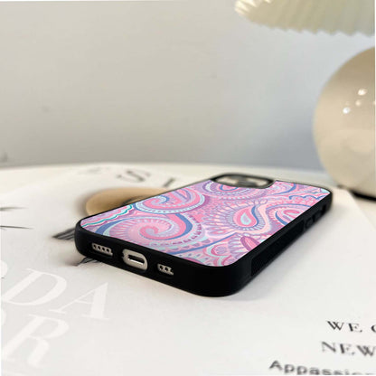 Paisley Candy Swirl Glass Case