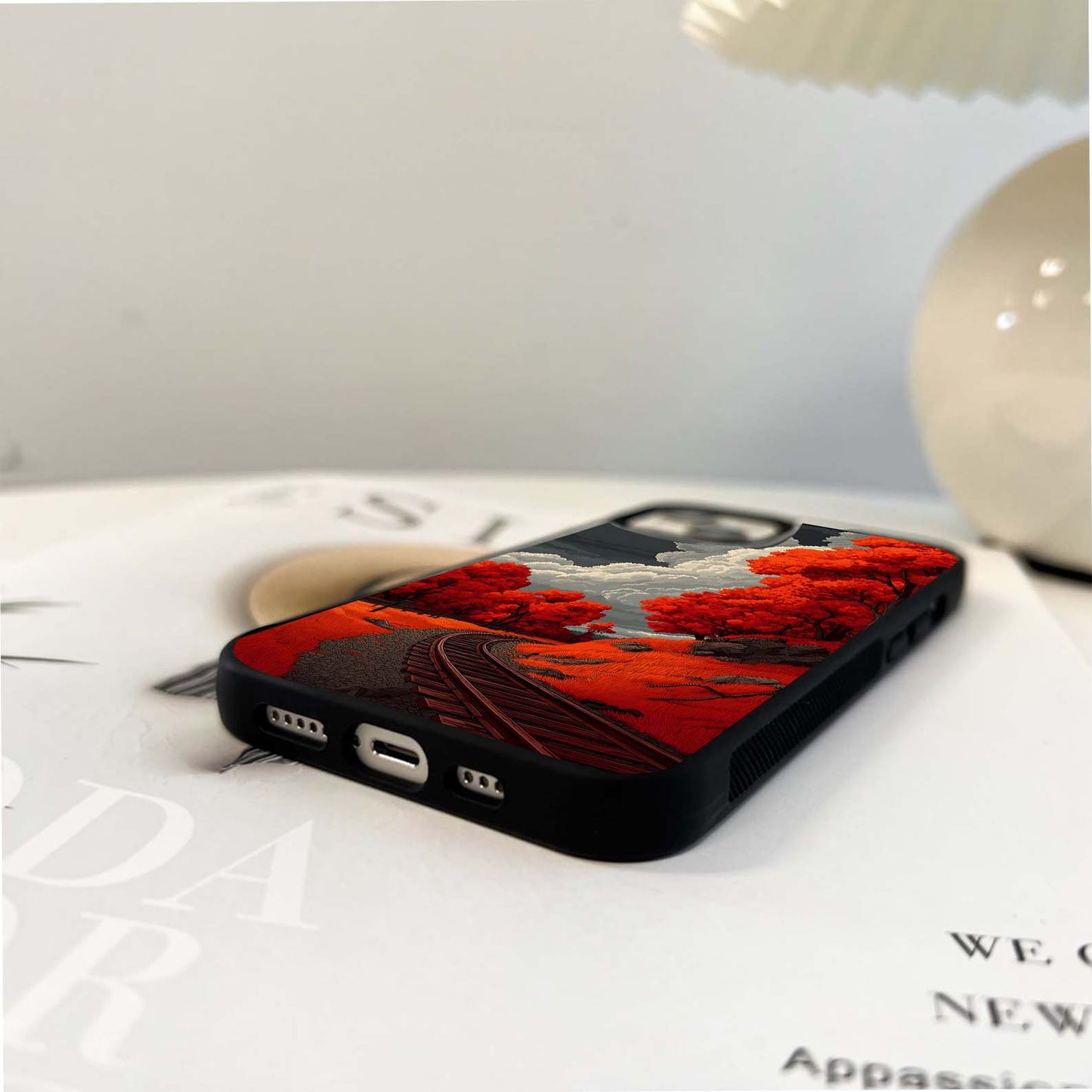 Red Haunted Way Glass Case