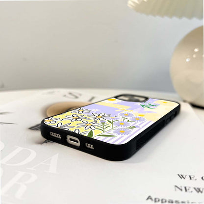 Yellow Petal Delight Glass Case