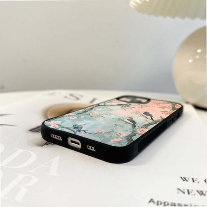 Baby Birds On tree Glass Case