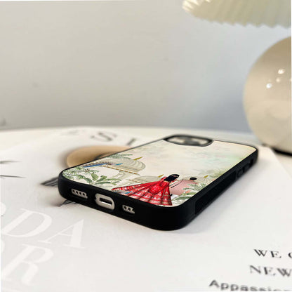 Tree Dancing Scenery Glass Case