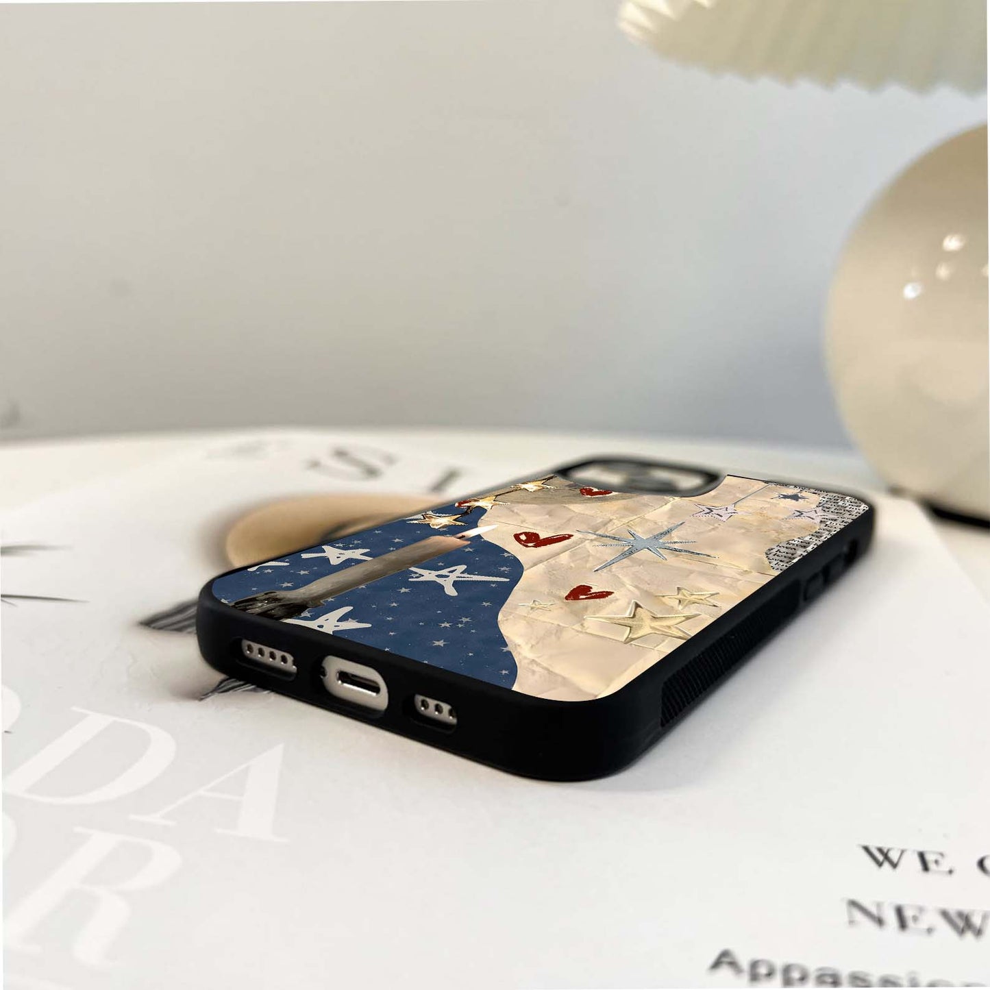 Aesthetic Glocy Newspaper Glass Case