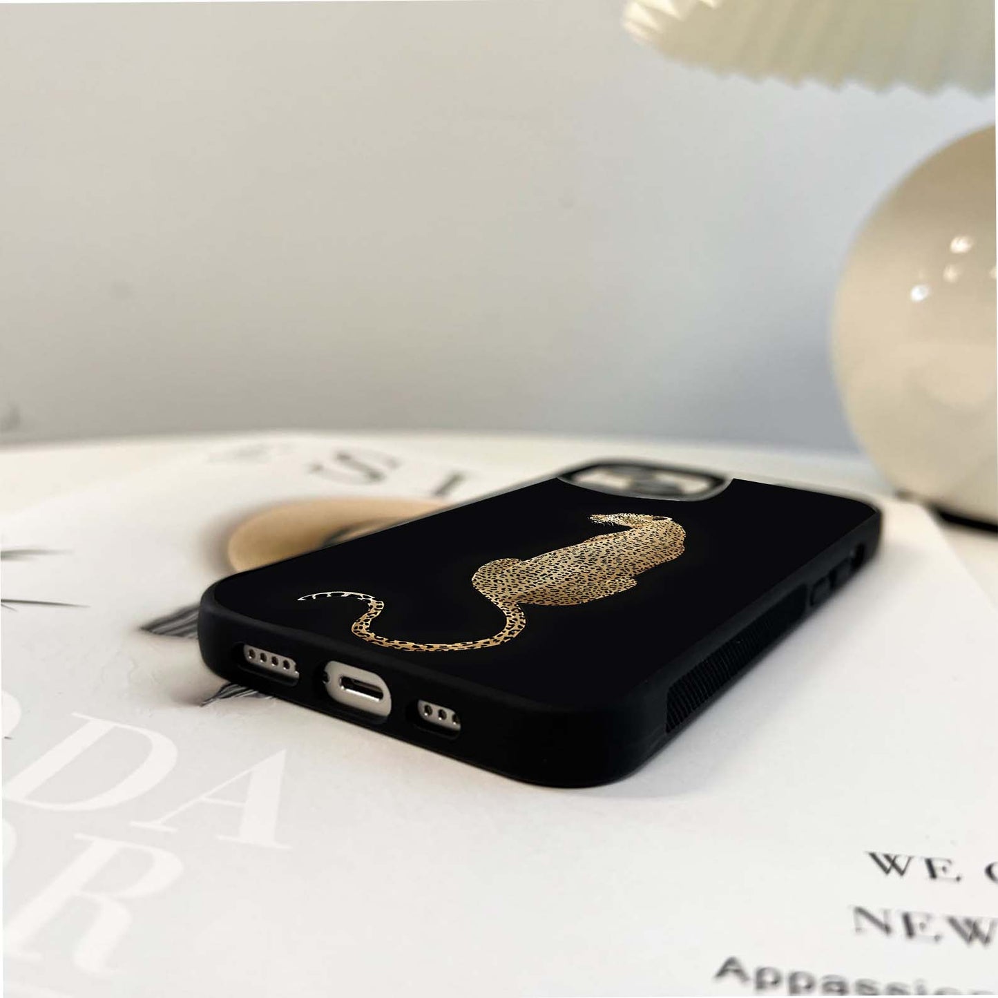 Regal Leopard Glass Case