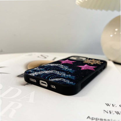 Stardust Wave Glitz Glass Case