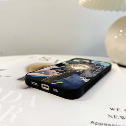 Space Moon Lover Glass Case