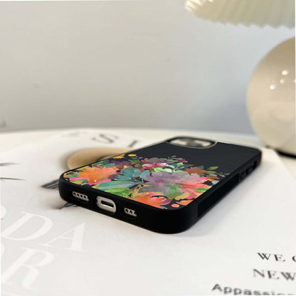 Watercolor Flame Petals Glass Case