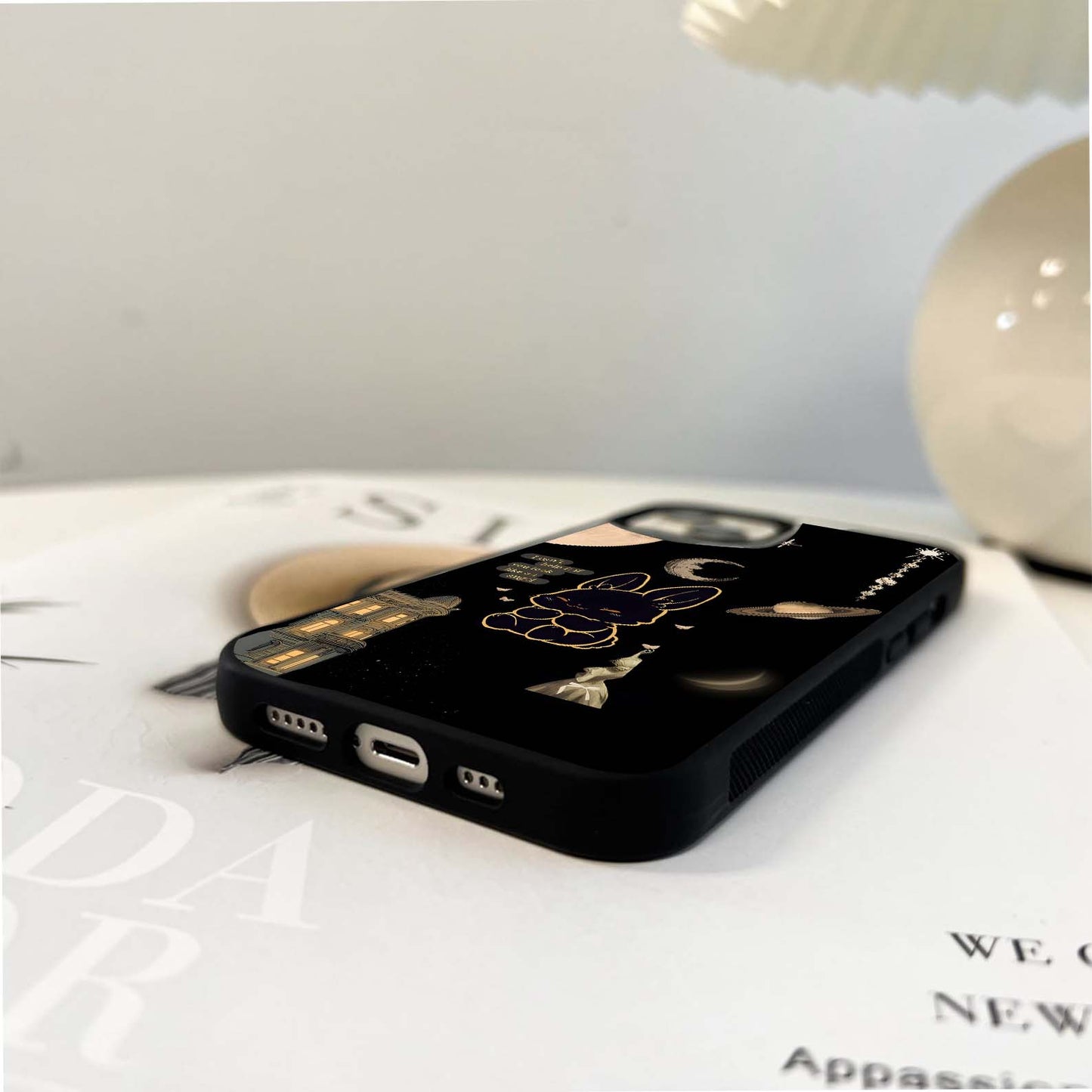 Lunar Bunny Angel Glass Case