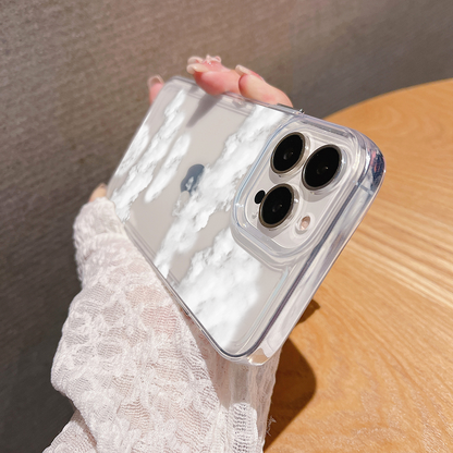 Cloud Pattern Soft Clear Silicon Case Cover
