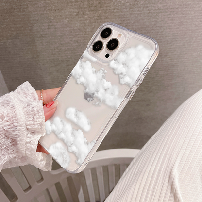 Cloud Pattern Soft Clear Silicon Case Cover