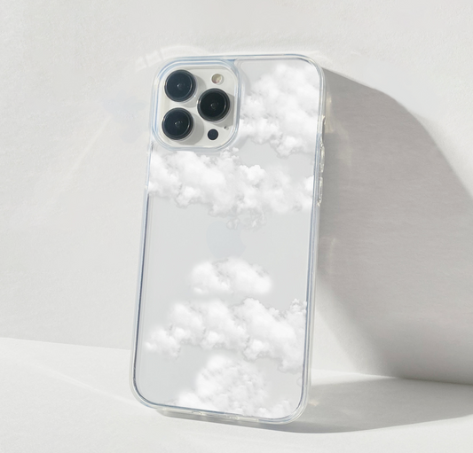 Cloud Pattern Soft Clear Silicon Case Cover