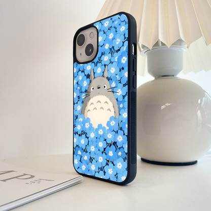 Blue Blossom Totoro Glass Case