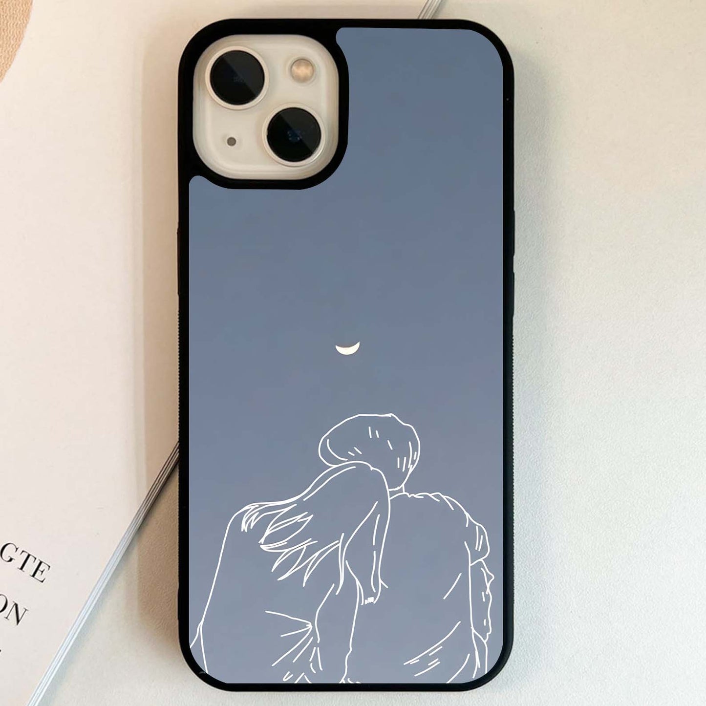 Moonlit Forever Couple Glass Case