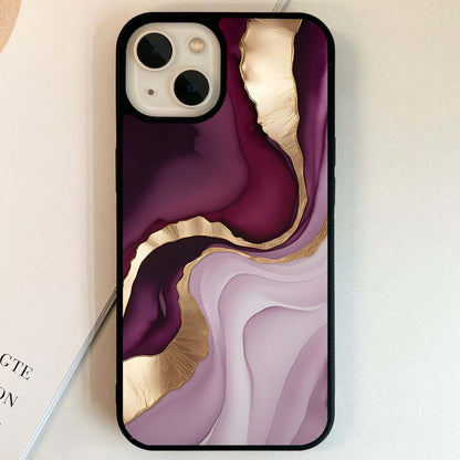 Royal Plum Marble Glass Case