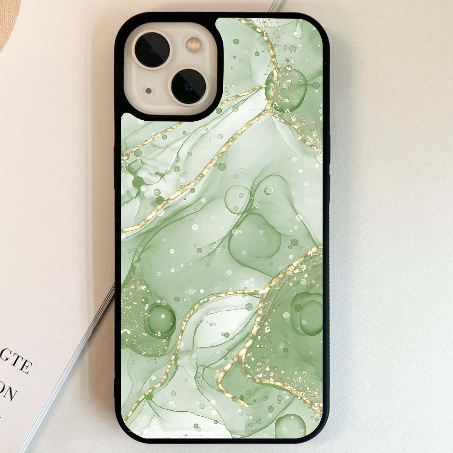 Sage Green Marble Glass Case